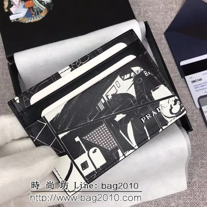 PRADA普拉達 官網同步 2018最新漫畫印象系列 男士卡片夾 2MC149 DD1440